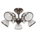 Люстра потолочная Экономсвет Classic 13060/5ab wt 5 ламп 11 м² цвет бронза