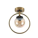 Люстра потолочная Экономсвет Modern 13108/1cop+bk tea 1 лампа 2 м² цвет медный