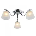 Люстра потолочная Экономсвет Classic 13147/3cr+bk wt 3 лампы 7 м² цвет хром