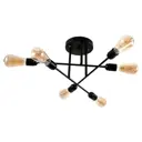 Люстра потолочная Экономсвет Loft 80001/6bk 6 ламп 13 м² цвет черный