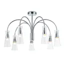 Люстра на штанге Ambrella light High light Lh55653* 7 ламп 30 м² цвет хром/прозрачный