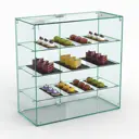 Шкаф-витрина 90x90 см Сладость 1 1А Шоп Дизайн стекло цвет прозрачный