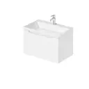 Тумба под раковину подвесная Итана 4657843670639 69.2см с раковиной цвет Белый глянец