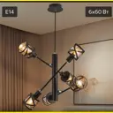 Люстра подвесная Citilux Гессен CL536165 E14 6 ламп 17 м²