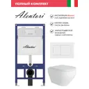 Инсталляция Alentori SISTEMA 52 AL.SIS11T с клавишей CHIAVE A матовый белый AL.CHI020WM Alentori FLUIRE 208 унитаз микролифт глянцевый белый