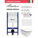 Комплект инсталляции Alentori Sistema 50 AL.SIS33T с клавишей Chiave L белый AL.CHI019WM и унитаз Kerama Marazzi Plaza Modern Торнадо микролифт белый