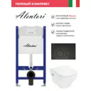 Инсталляция Alentori SISTEMA 50 AL.SIS33T с клавишей Alentori CHIAVE L матовый черный AL.CHI103BM Hansgrohe CreekTide Q унитаз 540x360 белый