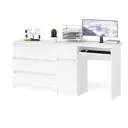 Офисный стол с полкой Свк Мори МС-1 левый 170x77x50 см ЛДСП цвет белый