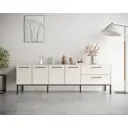 Комод Этажерка Nicole 2 ящика 190х45х60 см ДСП цвет белый