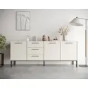Комод Этажерка Nicole 3 ящика 190х45х75 см ДСП цвет белый