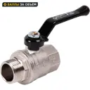 Кран шаровой прямой Bugatti Oregon DN20 PN40 3/4" НР/ВР латунь ручка рычаг