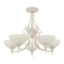 Люстра потолочная Arte milano Am340049/5 wt+g 5 ламп 10 м² цвет белый