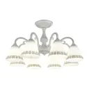 Люстра потолочная Arte milano Am347410/8 wt+g 8 ламп 16 м² цвет белый