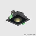 Светильник точечный встраиваемый Crystal lux Elara Clt 069c1 bl под отверстие 9 мм GU10 цвет черный