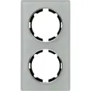 Рамка для розеток и выключателей вертикальная Onekeyelectro Florence 2 поста цвет серый