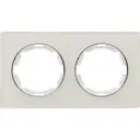 Рамка для розеток и выключателей горизонтальная Onekeyelectro Florence 2 поста цвет бежевый