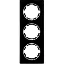 Рамка для розеток и выключателей вертикальная Onekeyelectro Florence 3 поста цвет черный