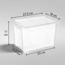 Ящик Кристалл 27.3x17x19 см 5.5 л пластик с крышкой цвет прозрачный
