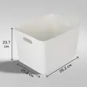 Ящик для хранения 36.2x23.7x25.8 см пластик цвет белый