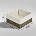 Корзина для хранения 20x10x20 см бумага цвет графит