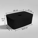 Коробка с крышкой для хранения Velvet 38x14.4x27 см полипропилен цвет черный
