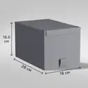 Короб для хранения Spaceo 18x16.5x28 см полипропилен цвет гранит