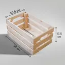 Ящик для хранения 46x30x24 см 27 л дерево цвет натуральное дерево
