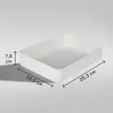 Ящик для хранения 35.3x7.8x25.5 см пластик цвет белый