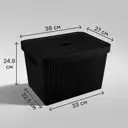 Коробка с крышкой для хранения Velvet 38x24.9x27 см полипропилен цвет черный