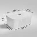 Коробка с крышкой для хранения Velvet 38x14.4x27 см полипропилен цвет светло-серый