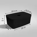 Коробка с крышкой для хранения Velvet 29.5x11x22.5 см полипропилен цвет черный