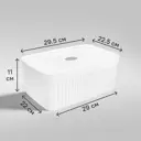 Коробка с крышкой для хранения Velvet 29.5x11x22.5 см полипропилен цвет белый