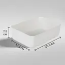 Ящик для хранения 25.3x7.5x17.3 см пластик цвет белый