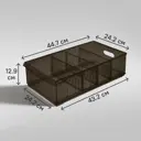 Контейнер для хранения Optima 24.2x12.9x44.7 см полипропилен цвет коричневый