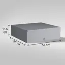 Короб для хранения Spaceo 56x16.5x56 см полипропилен цвет гранит
