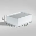 Контейнер 30x8x18 см 3.75 л ПЭТ с крышкой цвет белый