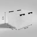 Контейнер Rox Box 74x57x41 см 120 л полипропилен с крышкой и роликами цвет прозрачный