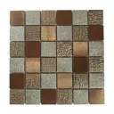 Мозаика стеклянная Керамоград Kg4805_10 30x30 см цвет коричневый