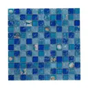 Мозаика стеклянная Керамоград Sz022_10 30x30 см цвет синий