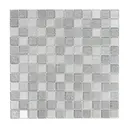 Мозаика стеклянная Керамоград F40.47.52_05 30x30 см цвет серый/серебристый