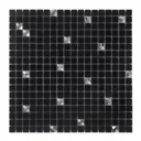 Мозаика стеклянная Керамоград Lp03c_20 30x30 см цвет черный