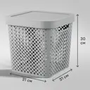 Корзина для хранения Plast Team Mien 31x30x31 см полипропилен цвет серый