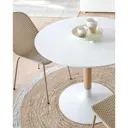 Обеденный стол круглый La forma 110x110 см камень цвет белый