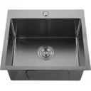 Врезная мойка Granfest 5050 PVD 50x50x21.5 см нержавеющая сталь цвет графит