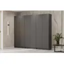 Шкаф распашной Арника Бали с 6 дверями 240.3x200x38 см ЛДСП цвет графит серый