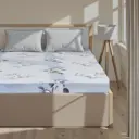 Простыня Этель Кувшинки(вид2) 160x235 см хлопок на резинке цвет синий