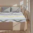 Простыня Этель Gray geometry 160x235 см хлопок на резинке цвет серый