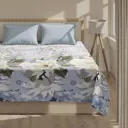 Простыня Этель Кувшинки (вид 2) 180x214 см хлопок без резинки цвет желтый