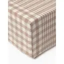 Простыня Этель Beige cage 10886802 200x220 см хлопок без резинки цвет коричневый