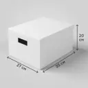 Коробка для хранения 35x20x27 см картон цвет белый 2 шт